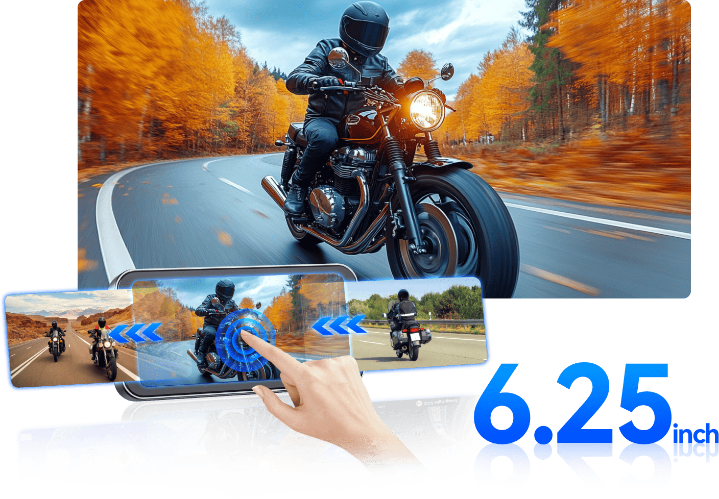 Pantalla táctil SJCAM RD10 6.25" con cámaras - Imagen 12